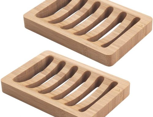 Shower Kitchen Bathroom Tray Case Bamboo Soap Holders