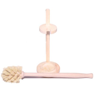 Beech Wood Handle Toilet Brush Set