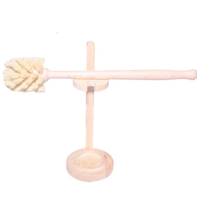 Beech Wood Handle Toilet Brush Set